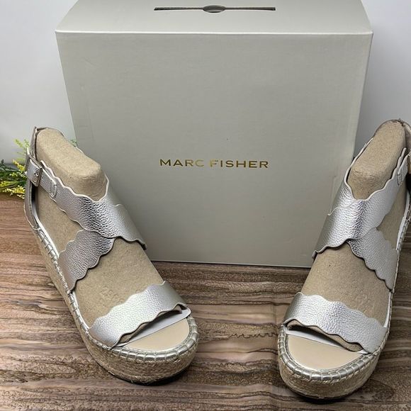 Marc Fisher Shoes - Marc Fisher Calita Platform Espadrille Wedge Sandals Size 9.5